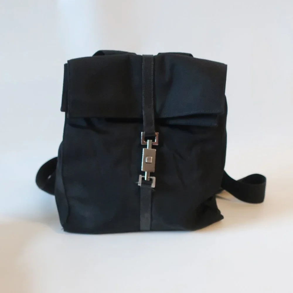 Womens Gucci Black 003-0236-3754 Mixed Media Backpack Bag * - Picture 6 of 16